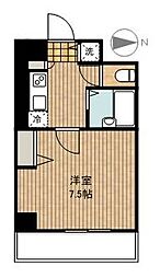 グランド・ガーラ三田 1Kの間取図画像
