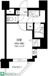 パレステュディオ芝浦TokyoBay 1Kの間取図画像