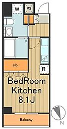 プラウドフラット大森3 ワンルームの間取図画像