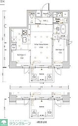 LoqGINZAEAST 1SLDKの間取図画像
