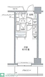 プライムアーバン豊洲 ワンルームの間取図画像