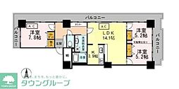 品川シーサイドビュータワー2 3LDKの間取図画像