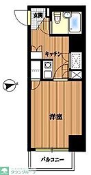 メインステージ大森海岸 1Kの間取図画像