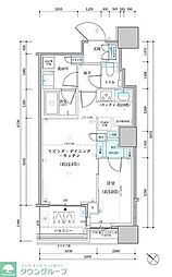 パークタワー勝どきサウス 1LDKの間取図画像