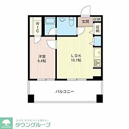 レジデンスシャルマン月島 1LDKの間取図画像