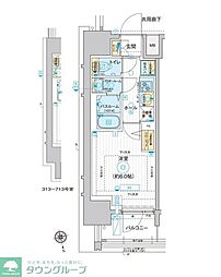 ディームス品川南大井 1Kの間取図画像