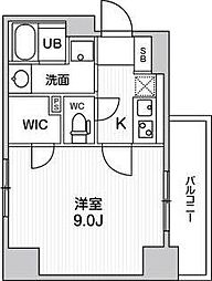ブラウ菊川 1Kの間取図画像