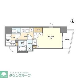 スタイリオ品川大井パークフロント 1Kの間取図画像