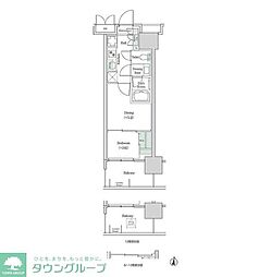 ブルックサイドレジデンス木場 2Kの間取図画像