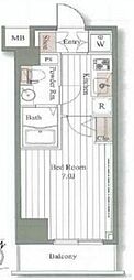ドゥーエ大森 1Kの間取図画像