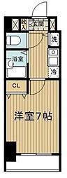 メインステージ茅場町 1Kの間取図画像