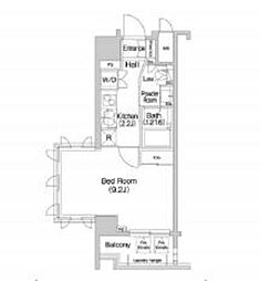 コンフォリア麻布EAST 1Kの間取図画像