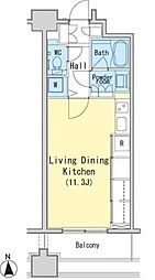 レジディア西麻布 ワンルームの間取図画像