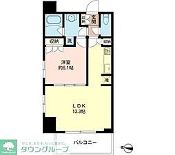 MFPRコート木場公園 1LDKの間取図画像