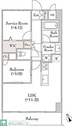 アストラルH.T.K. 1SLDKの間取図画像