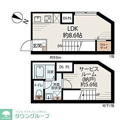 Grandir 神保町 1SKの間取図画像