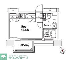 カスタリア戸越 ワンルームの間取図画像