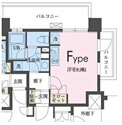 ガレリア東新宿 ワンルームの間取図画像