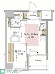 Urbanex文京本郷 1DKの間取図画像