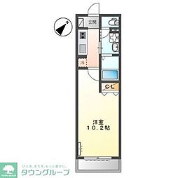 ファミリア池上 1LDKの間取図画像