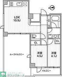 Lighthouse中馬込 2LDKの間取図画像