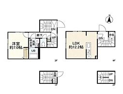 ウェルスクエアイズム四谷大京町 1LDKの間取図画像