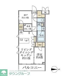 目黒区緑が丘1丁目マンション 1SLDKの間取図画像