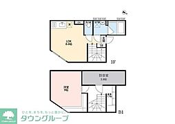 オークレスト下目黒 2LDKの間取図画像