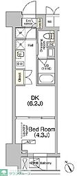 JPnoie門前仲町 1DKの間取図画像