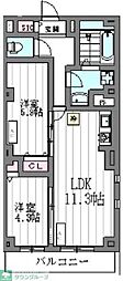 WASEDA MORI BLDG. 2LDKの間取図画像