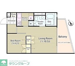 代々木MKコート 1LDKの間取図画像