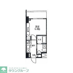 カスタリア門前仲町2 1Kの間取図画像