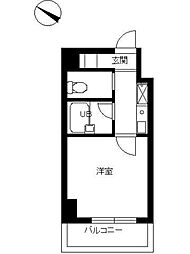 スカイコート日本橋人形町2 1Kの間取図画像