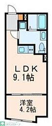 GRANPASEO碑文谷South 1LDKの間取図画像