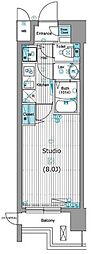 グランド・ガーラ銀座 1Kの間取図画像