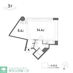 渋谷区東2丁目マンション 1LDKの間取図画像