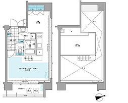PRIMEURBANシバウラロフト 1LDKの間取図画像