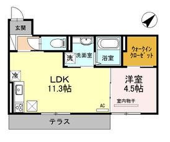 Le cielII ｜滋賀県草津市矢倉１丁目(賃貸アパート1LDK・1階・41.01㎡)の写真 その2