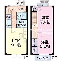 滋賀県栗東市中沢１丁目（賃貸テラスハウス2LDK・--・59.62㎡） その2