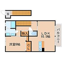 サンガーデン一橋 A201 ｜ 滋賀県栗東市高野（賃貸アパート1LDK・2階・54.23㎡） その2