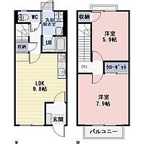 Branche北野 A1 ｜ 滋賀県栗東市大橋５丁目（賃貸テラスハウス2LDK・--・59.62㎡） その2