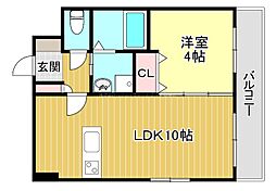 Nプラスaya 203 2階1LDKの間取り