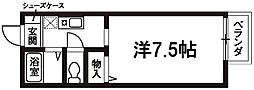 ジョリ・プレール ワンルームの間取図画像