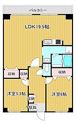 CUREZZA瀬田西 2LDKの間取図画像