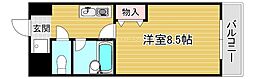 クローバーハイツ3 1Kの間取図画像