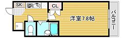 UniLifeハイツ宮の森2番館 1Kの間取図画像