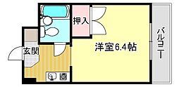 プランドール瀬田 1Kの間取図画像