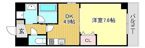 Greenwich　House 801｜滋賀県大津市大萱２丁目(賃貸マンション1DK・8階・30.45㎡)の写真 その2