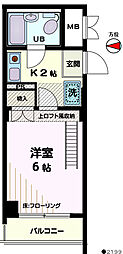 ソシアーレミラン埼大東 1Kの間取図画像