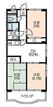 サンアルカディアS 401 ｜ 愛知県豊橋市西小鷹野2丁目8-1（賃貸マンション3DK・4階・59.95㎡） その2